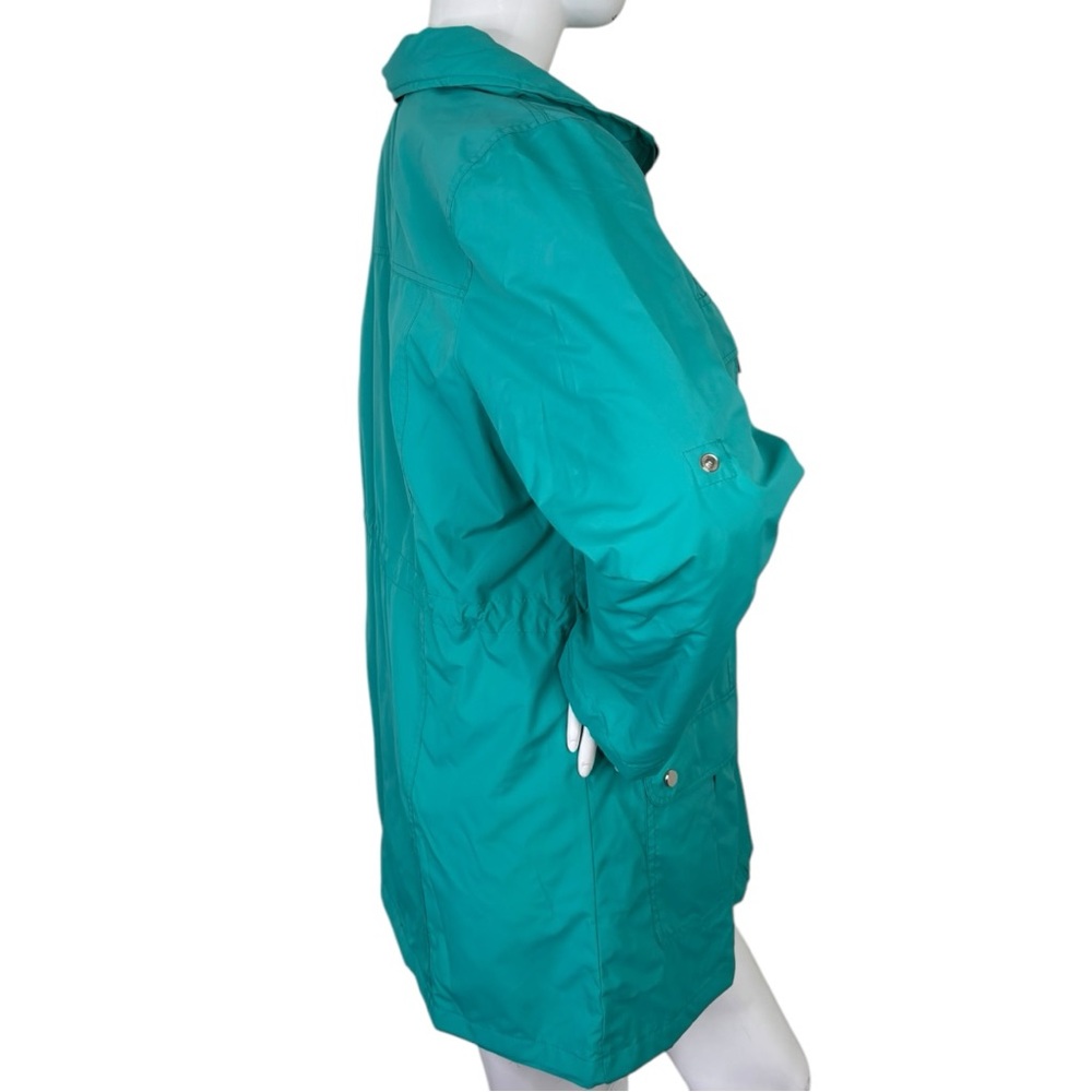 Style&Co sport teal quartz raincoat peacock sporty beautiful jacket sz 1X NWT - Picture 8 of 16
